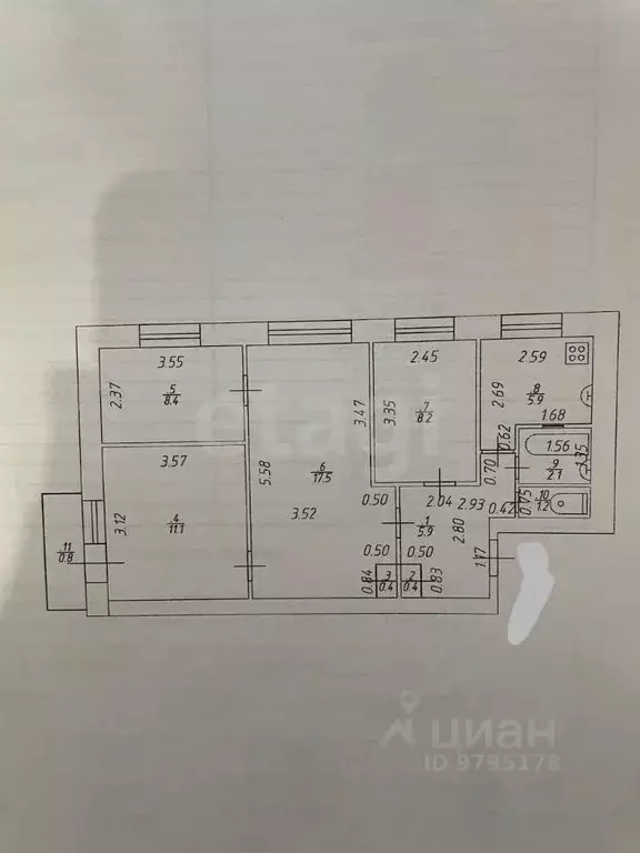 4-к кв. Татарстан, Казань ул. Солидарности, 26 (61.0 м) - Фото 2