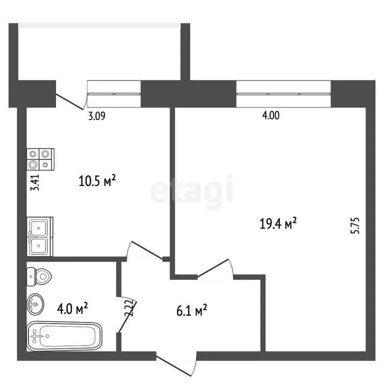1-комнатная квартира: Вологда, улица Сергея Преминина, 10 (40 м) - Фото 0