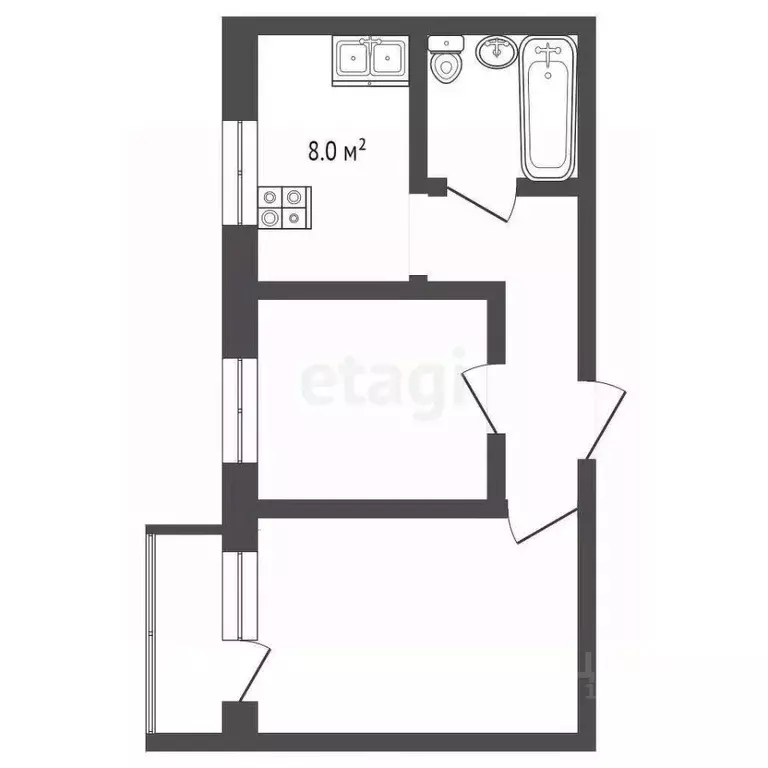 2-к кв. Москва Даниловская наб., 2к2 (56.0 м) - Фото 1