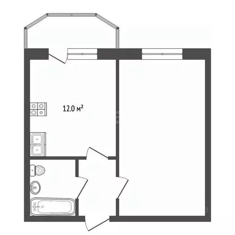 1-к кв. Ставропольский край, Пятигорск Сельская ул. (36.7 м) - Фото 1