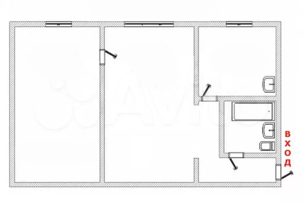 2-к. квартира, 45 м, 1/5 эт. - Фото 0