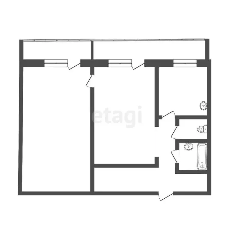 2-комнатная квартира: деревня Кисловка, микрорайон Северный, улица ... - Фото 0