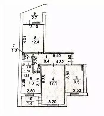 3-к кв. Крым, Симферополь ул. Маршала Жукова, 9 (58.0 м) - Фото 1