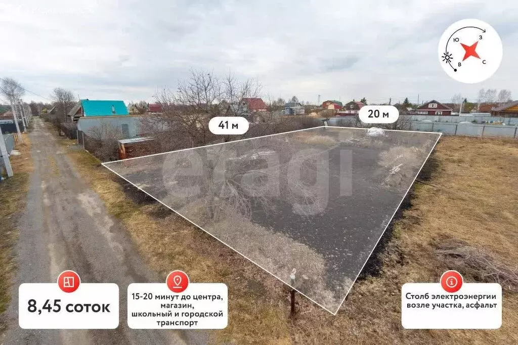 Участок в Тюмень, СНТ Липовый Остров, 21-я Западная улица (8.45 м) - Фото 2
