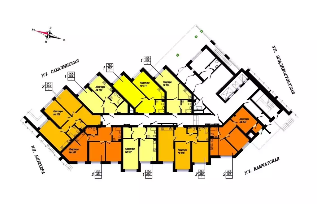 1-к кв. Свердловская область, Екатеринбург ул. Блюхера, 93 (47.8 м) - Фото 1