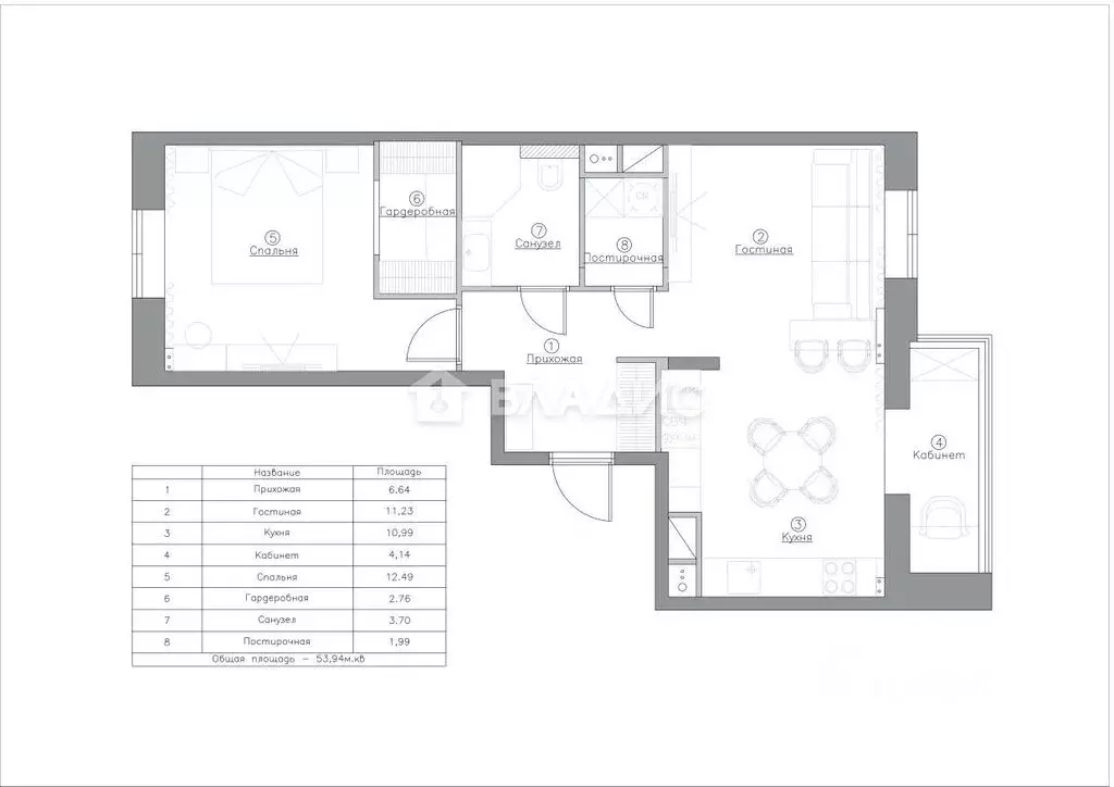 2-комнатная квартира: село Николо-Урюпино, улица Полковника Глазунова, ... - Фото 1