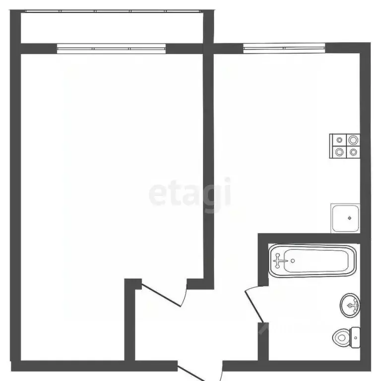 1-к кв. Тульская область, Донской ул. Маховского, 3 (39.0 м) - Фото 1