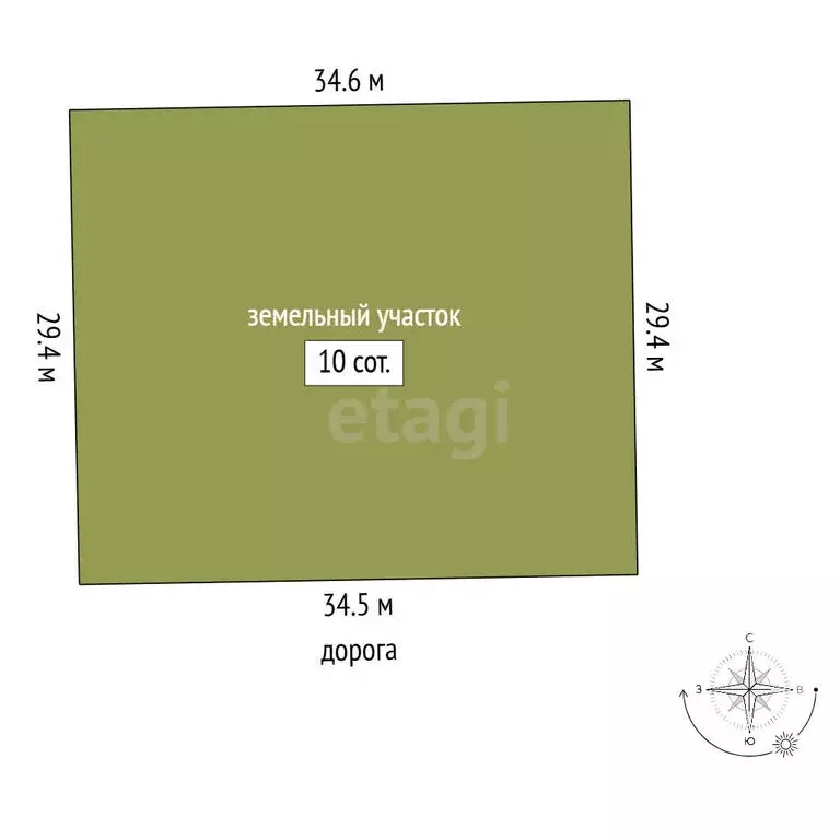 Участок в городской посёлок Тайцы, Шоссейная улица (10 м) - Фото 1