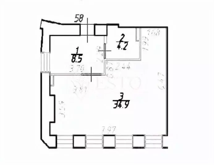 1-к кв. Санкт-Петербург Старо-Петергофский просп., 28 (47.6 м) - Фото 2
