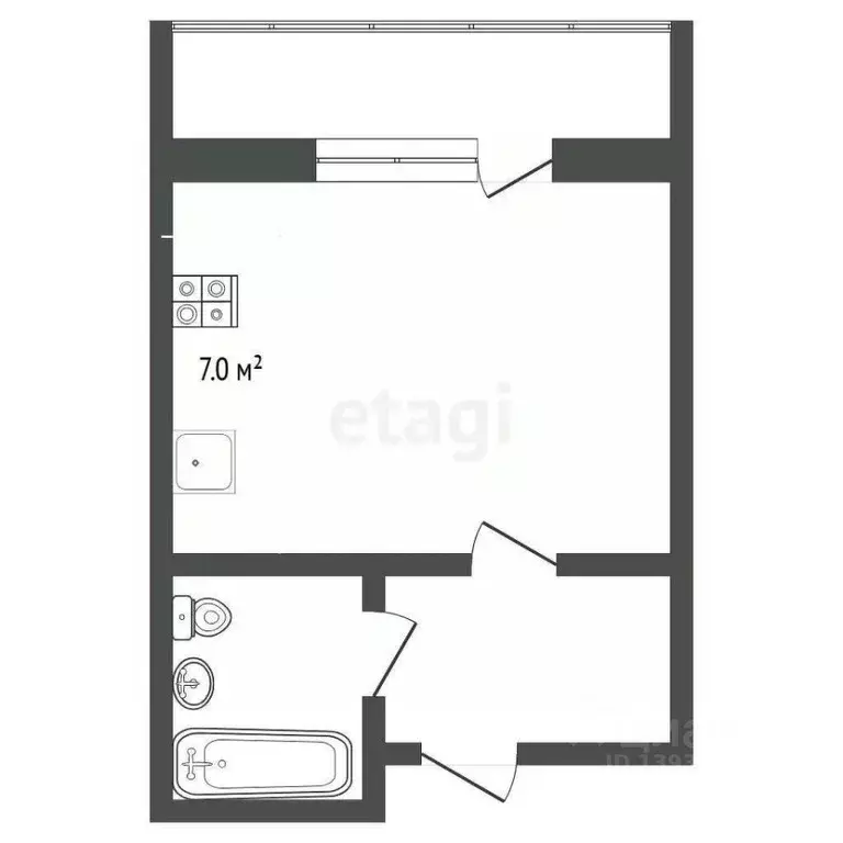 Студия Тюменская область, Тюмень ул. Газопромысловая, 8 (23.0 м) - Фото 2