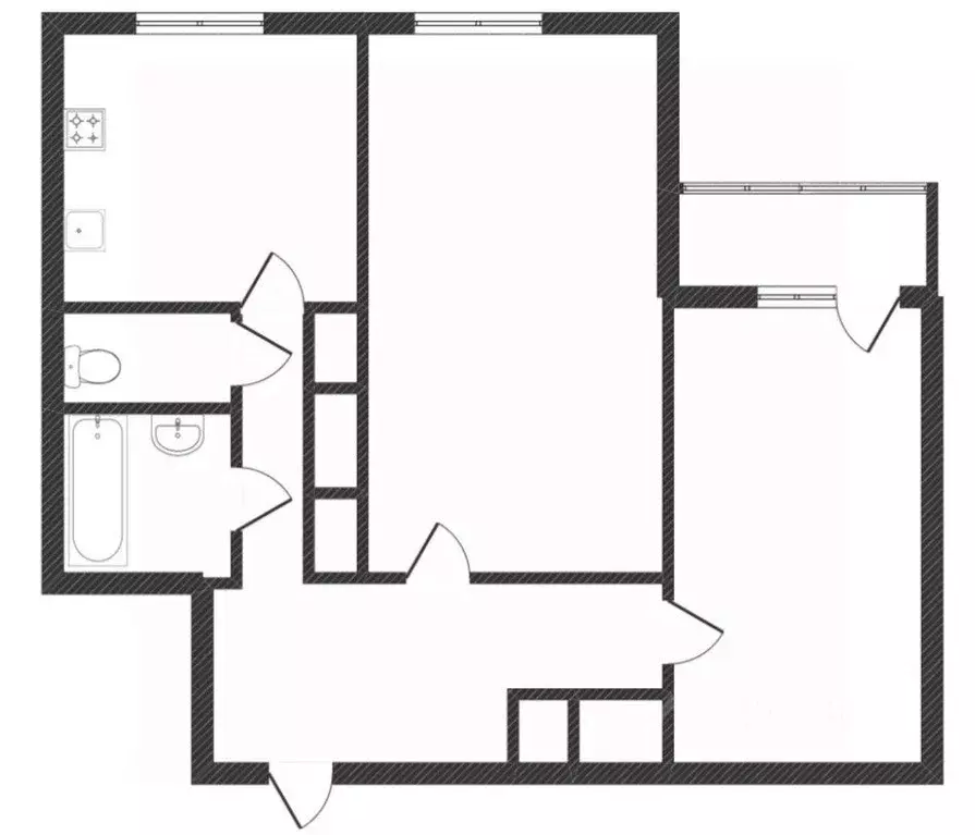 2-к кв. Ямало-Ненецкий АО, Новый Уренгой Мирный мкр, 1/6 (53.4 м) - Фото 1