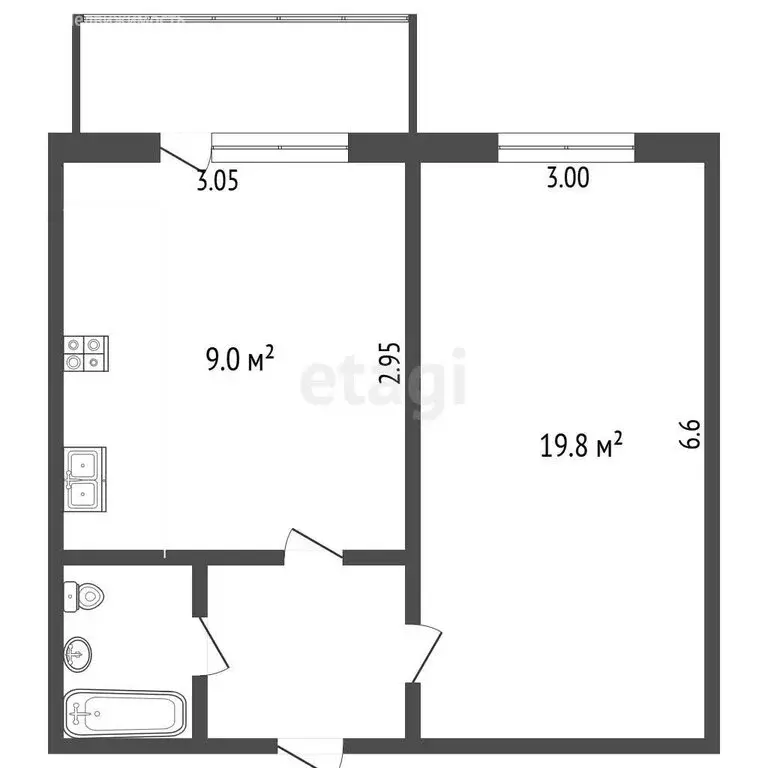 1-комнатная квартира: Феодосия, улица Ленина, 5А/1 (38.7 м) - Фото 1