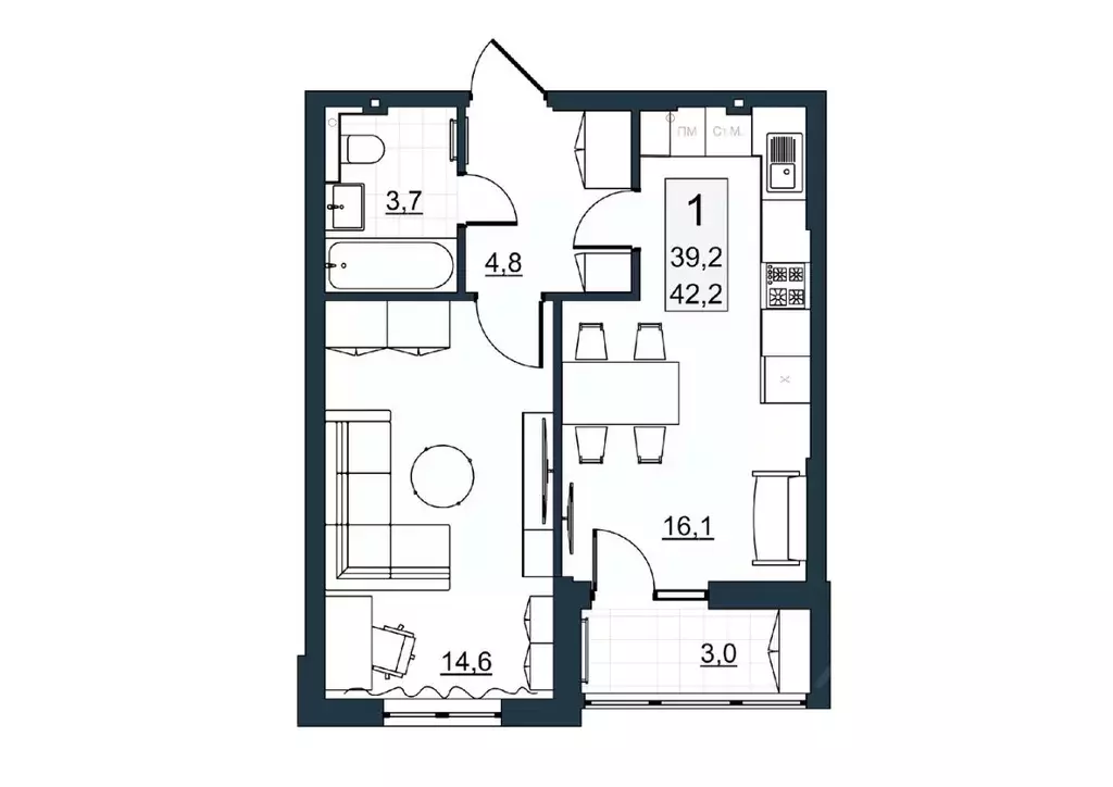 1-к кв. Саратовская область, Саратов ул. Имени Евгения Долгина, 6 ... - Фото 0