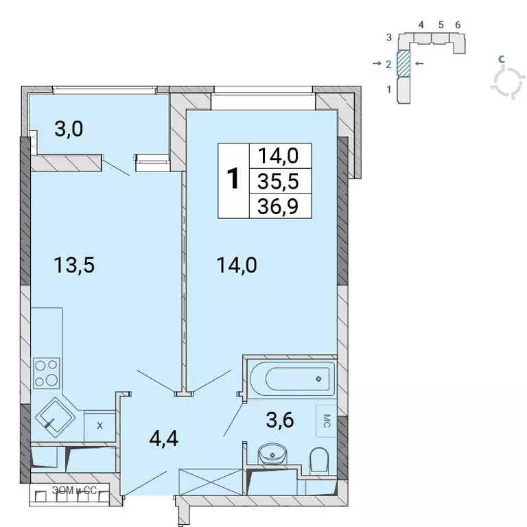 1-к кв. Московская область, Балашиха Железнодорожный мкр, ул. ... - Фото 1