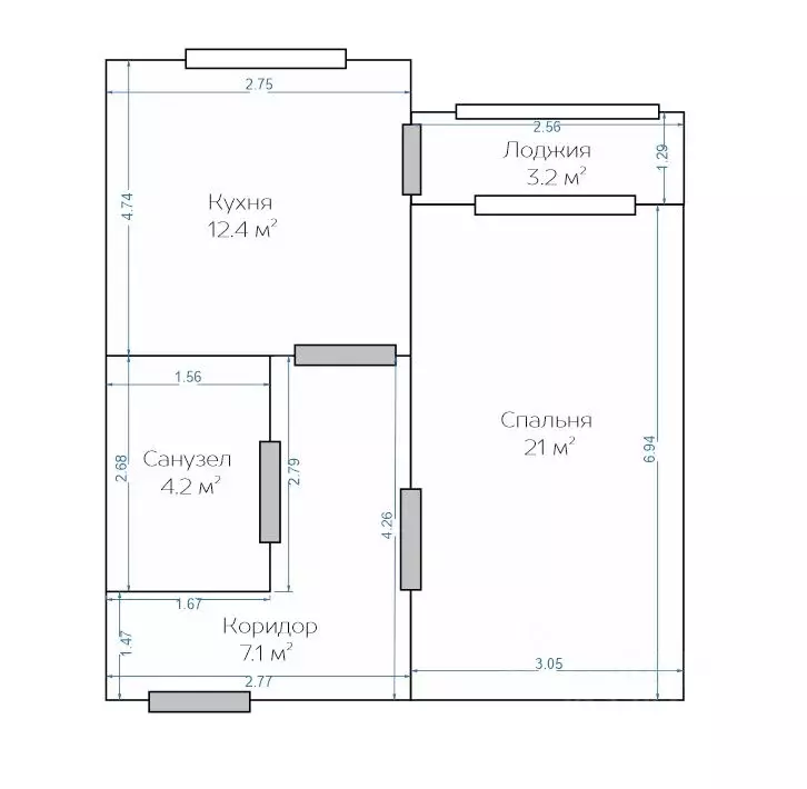 1-к кв. Башкортостан, Уфа Южный мкр, ул. Загира Исмагилова, 15 (44.5 ... - Фото 1