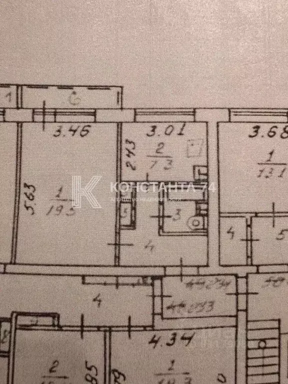1-к кв. Челябинская область, Челябинск Комсомольский просп., 47 (36.1 ... - Фото 2