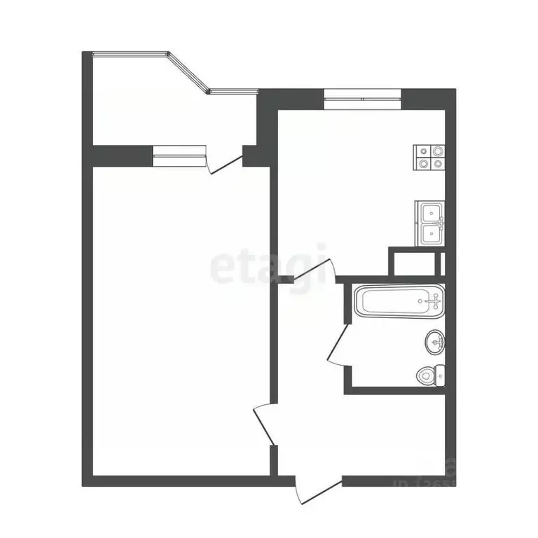 1-к кв. Костромская область, Кострома Бульварная ул., 23к1 (36.1 м) - Фото 1