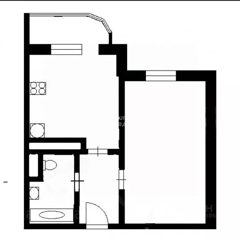 1-к кв. Москва, Москва, Троицк ул. Городская, 20 (39.0 м) - Фото 2