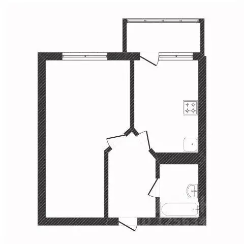 1-к кв. Воронежская область, Воронеж Краснознаменная ул., 57/1 (43.0 ... - Фото 2