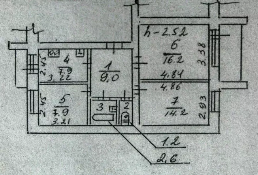 3-к кв. Томская область, Томск Тверская ул., 57 (60.0 м) - Фото 2