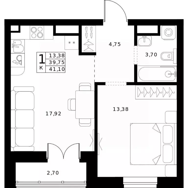 1-к кв. Нижегородская область, Нижний Новгород Ленгородок мкр, Мед ... - Фото 1