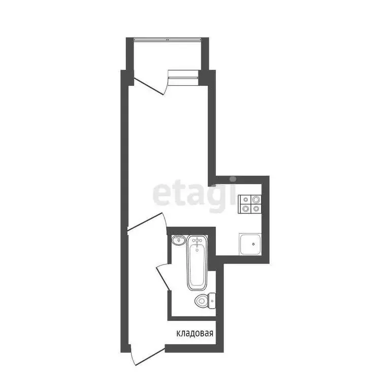 Квартира-студия: Воронеж, улица Хользунова, 99Б (24.3 м) - Фото 1