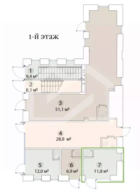 Помещение свободного назначения в Москва ул. Бахрушина, 36/14С3 (12 м) - Фото 2