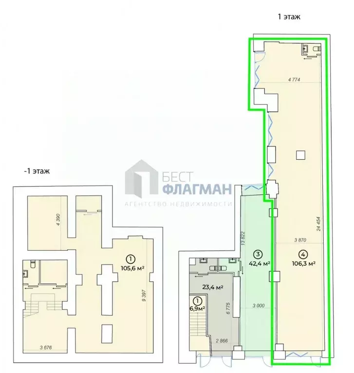 Помещение свободного назначения в Москва Большой Сухаревский пер., ... - Фото 1
