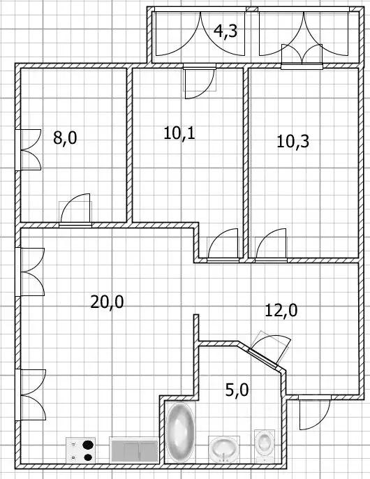 3-к кв. Башкортостан, Уфа ул. Солнечногорская, 10 (67.8 м) - Фото 2