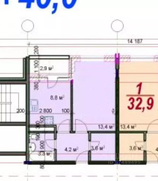 1-к кв. Краснодарский край, Анапа ул. Ленина, 173Ак1 (43.0 м) - Фото 2