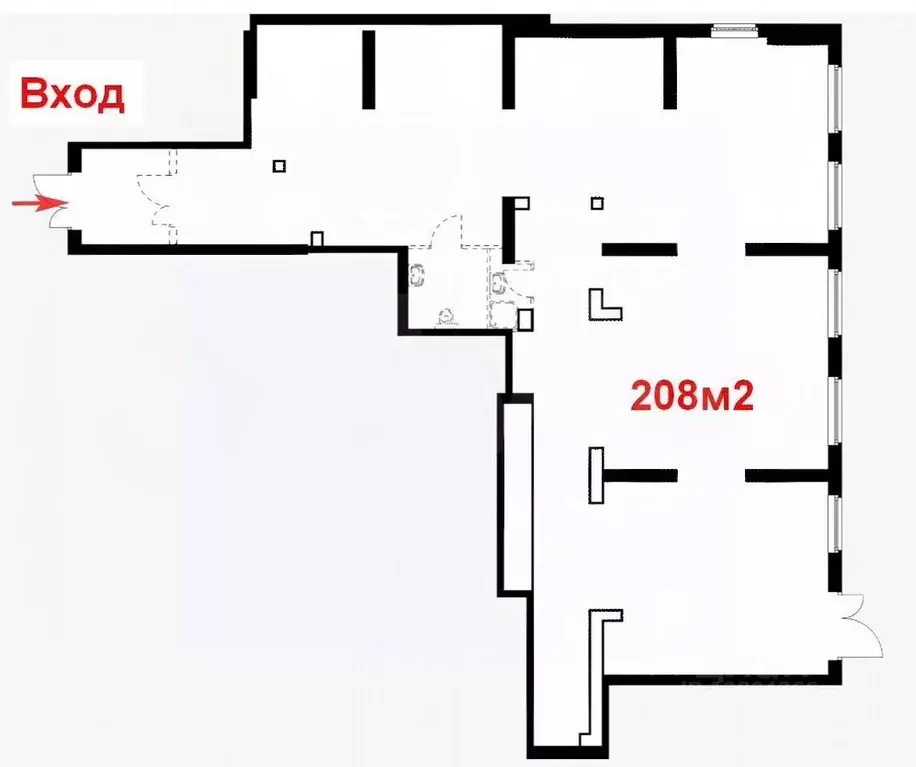 Торговая площадь в Москва Дорожная ул., 46к4 (208 м) - Фото 1