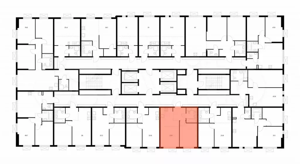 1-к. квартира, 37,8 м, 23/24 эт. - Фото 1