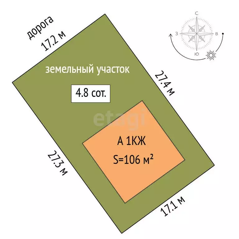 Дом в село Гусево, Лесная улица (106 м) - Фото 1