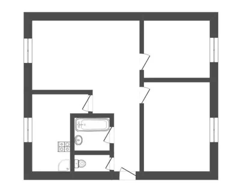 3-комнатная квартира: Борисоглебск, Аэродромная улица, 3 (56 м) - Фото 1