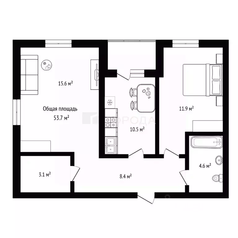 2-к кв. Новосибирская область, Новосибирск Большевистская ул., 126 ... - Фото 2
