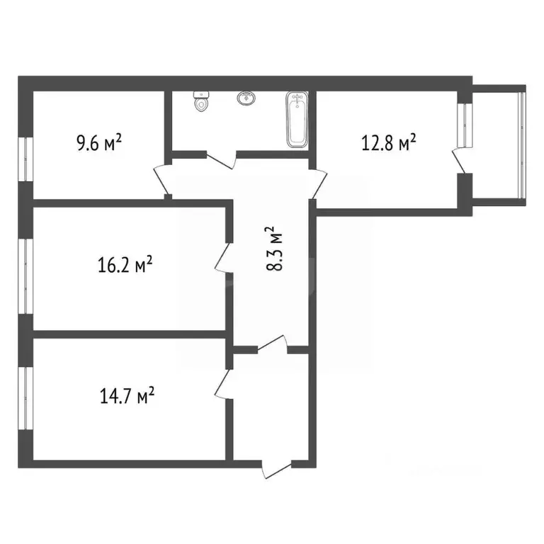 3-к кв. Красноярский край, Красноярск Ульяновский просп., 26 (66.8 м) - Фото 1