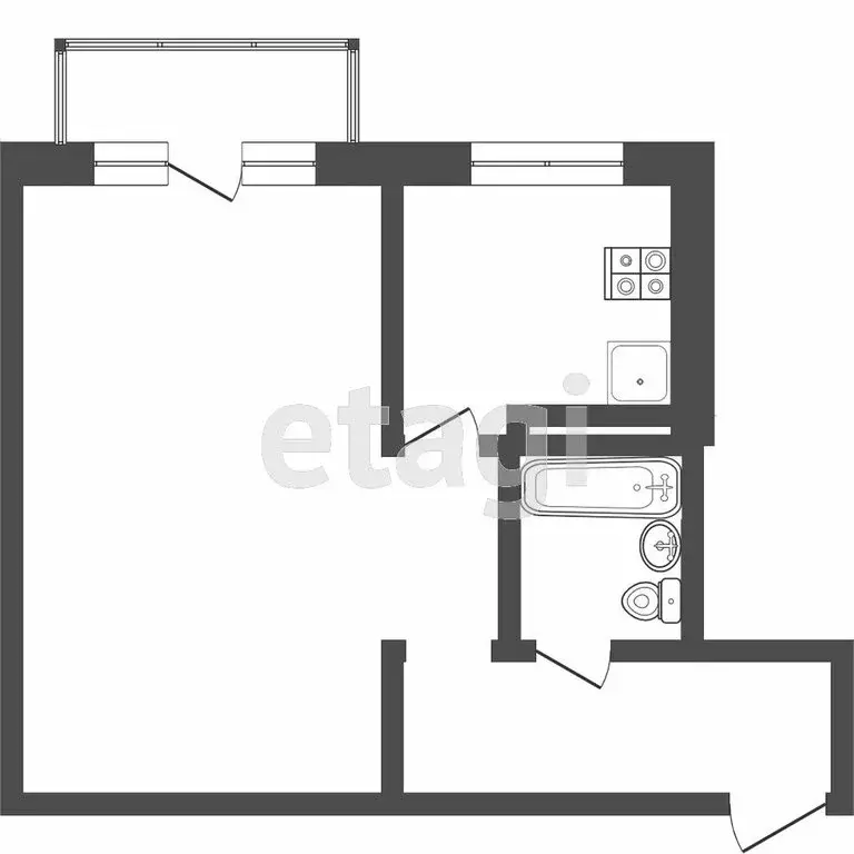 1-комнатная квартира: Саранск, проспект 50 лет Октября, 21 (30.7 м) - Фото 1