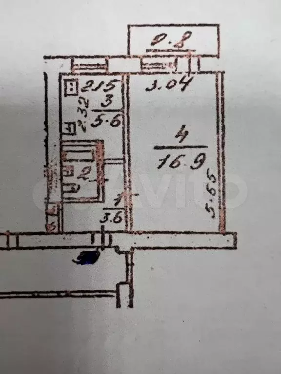 1-к. квартира, 29 м, 5/5 эт. - Фото 0