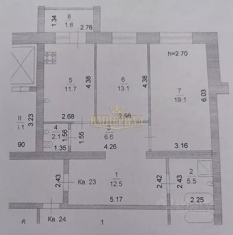 2-к кв. Марий Эл, Йошкар-Ола Комсомольская ул., 132 (72.4 м) - Фото 2
