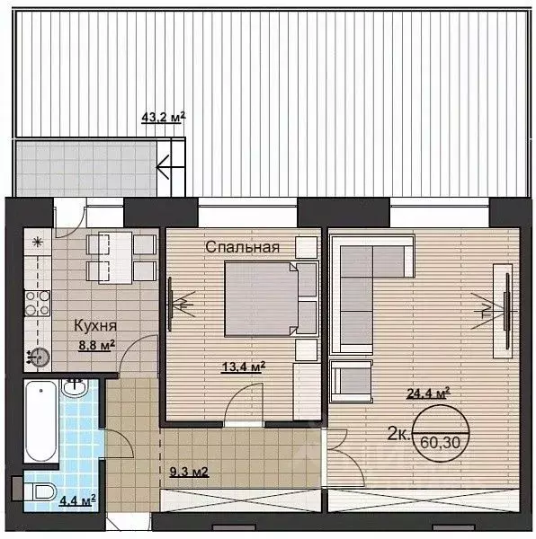 2-к кв. Новосибирская область, Новосибирский район, Мочищенский ... - Фото 0