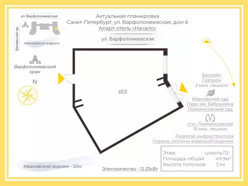 Помещение свободного назначения в Санкт-Петербург Варфоломеевская ул., ... - Фото 1
