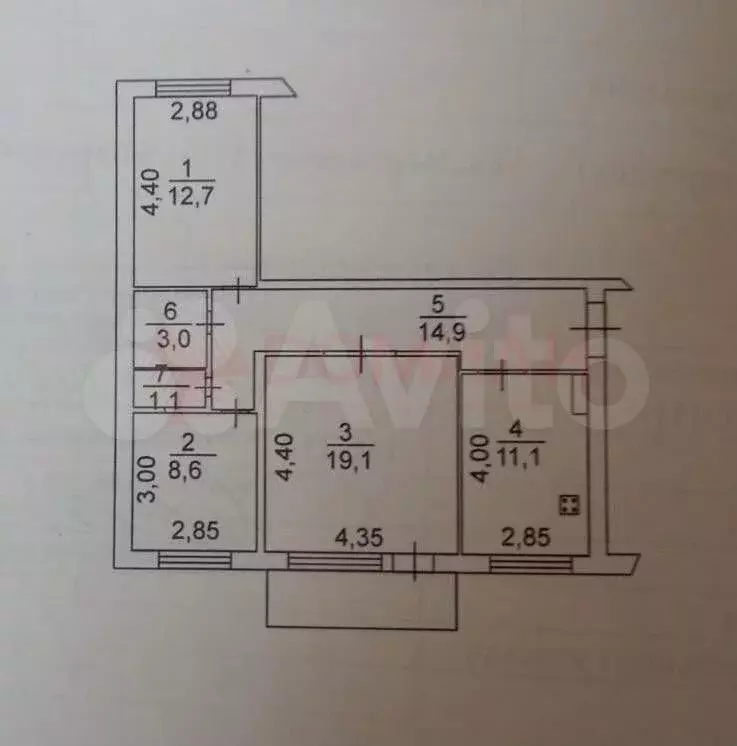 3-к. квартира, 70 м, 3/5 эт. - Фото 0