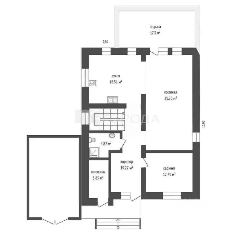 Дом в Томская область, Томский район, с. Кафтанчиково Новая ул., 39 ... - Фото 2