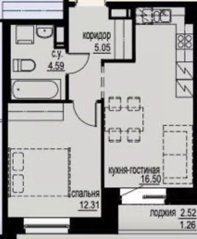 1-к кв. Санкт-Петербург просп. Энгельса, 29 (39.71 м) - Фото 2