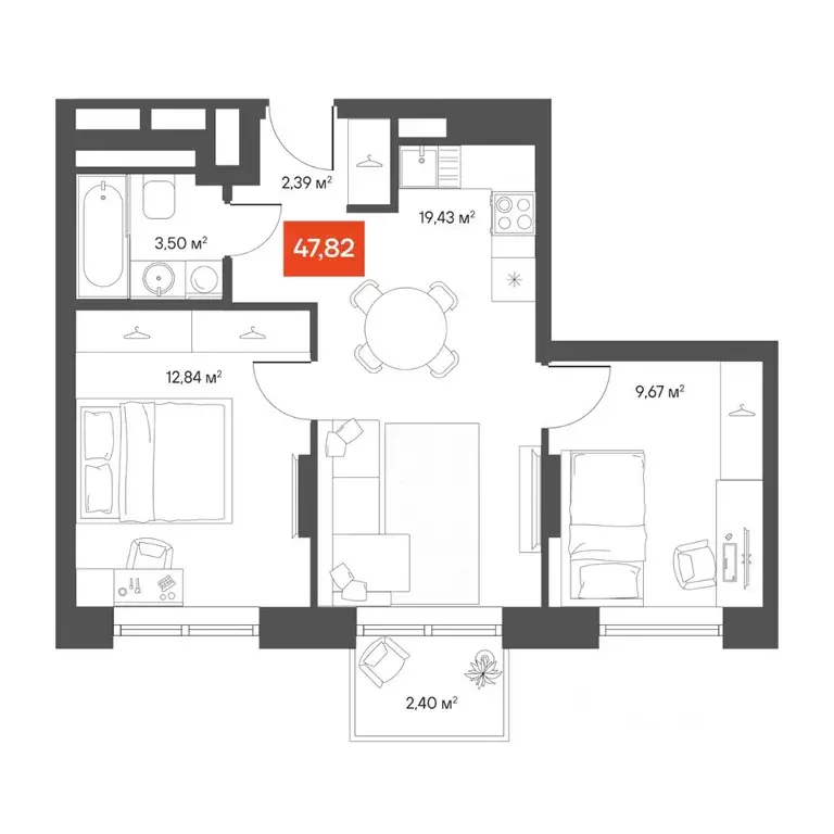 2-к кв. Новосибирская область, Новосибирск Академгородок мкр, ул. ... - Фото 1