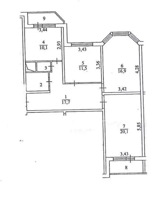 3-к кв. Московская область, Химки Молодежная ул., 74 (84.1 м) - Фото 2