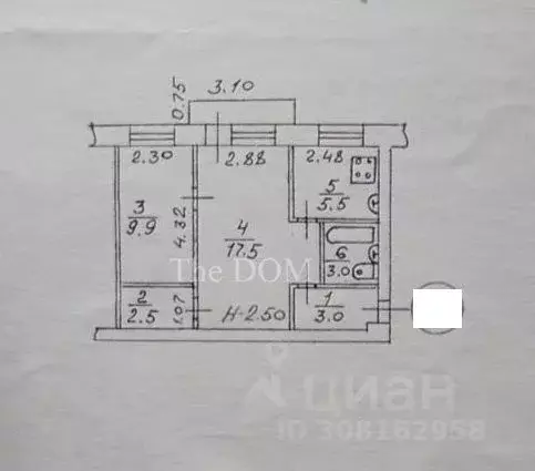 2-к кв. Омская область, Омск просп. Мира, 41 (41.4 м) - Фото 1