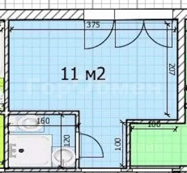 Студия Москва 2-я Пугачевская ул., 7К1 (11.0 м) - Фото 1