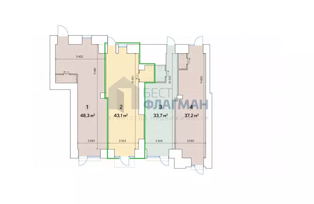 Помещение свободного назначения в Москва Ленинградское ш., 8К1 (43 м) - Фото 2