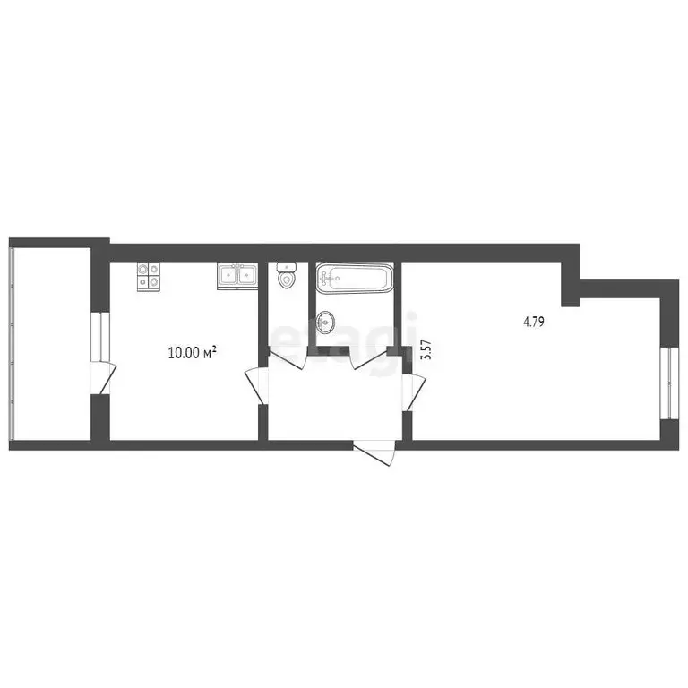 1-комнатная квартира: Калуга, улица Тельмана, 10 (36 м) - Фото 0
